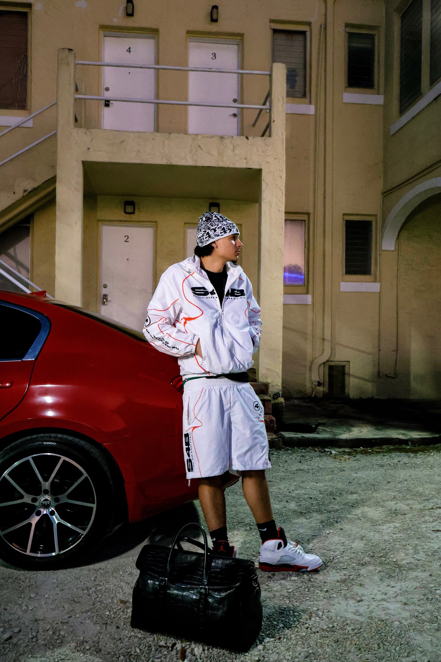 White Monoglitch Beanie