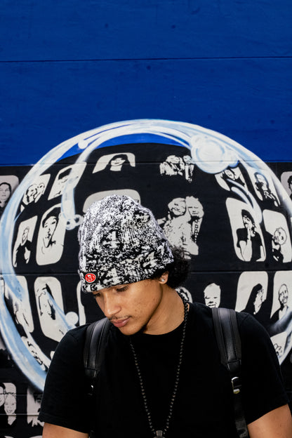 Black Monoglitch Beanie