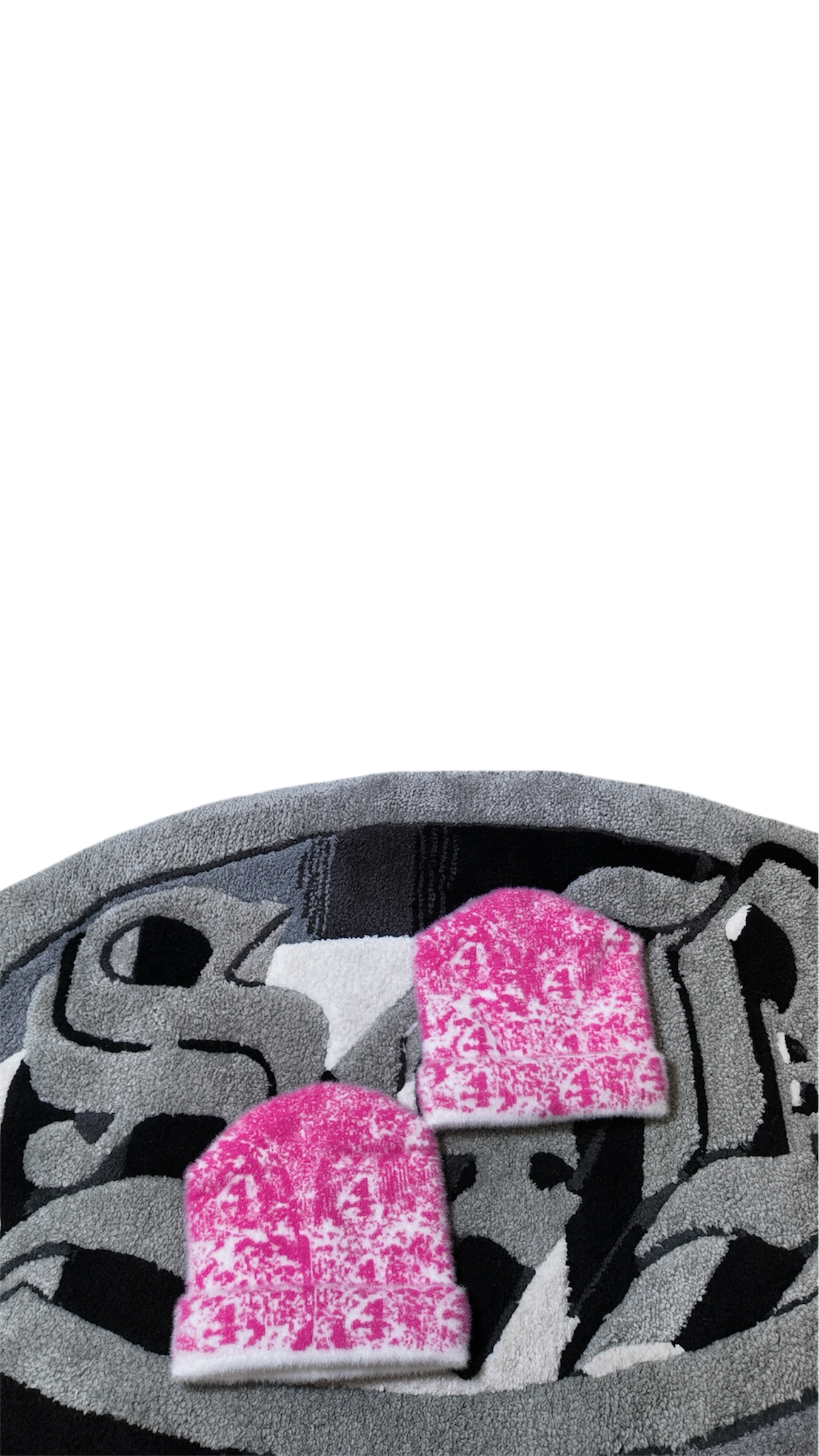 S4B Mohair Pink & White