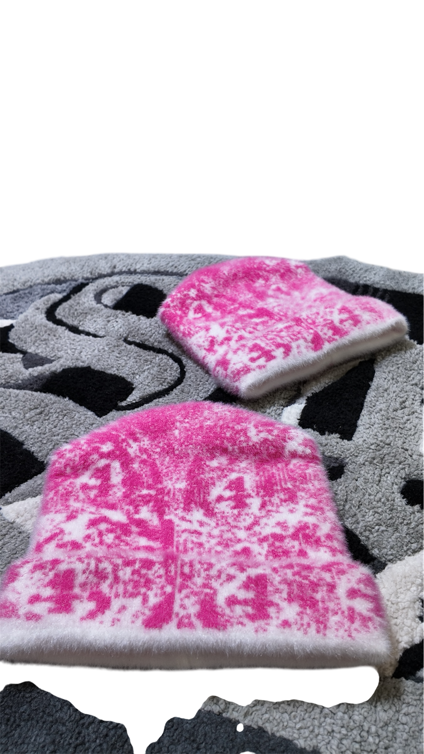 S4B Mohair Pink & White