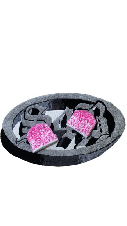 S4B Mohair Pink & White