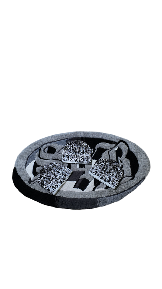 S4B White Monoglitch Beanie